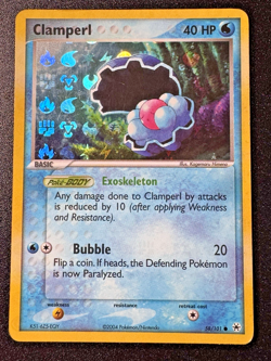 Clamperl 58/101 EX Hidden Legends Pokemon Card Reverse Holo Foil Rare MP - Image 1
