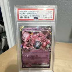 2025 Pokemon Team Rocket's Mewtwo ex SV Promo 205 Holo EX English PSA 10 - Image 1