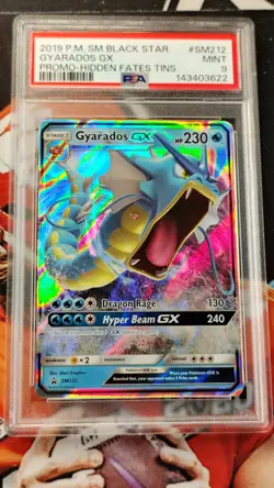 Gyarados GX PSA 9 MINT 2019 Pokemon SM Hidden Fates Tins Black Star Promo SM212 - Image 1