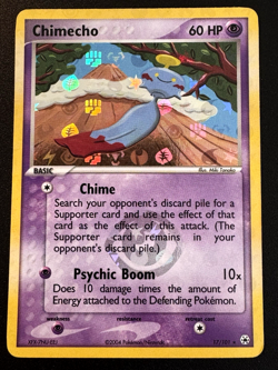 Chimecho 17/101 EX Hidden Legends Pokemon Card Reverse Holo Foil Rare MP - Image 1