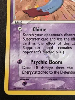 Chimecho 17/101 EX Hidden Legends Pokemon Card Reverse Holo Foil Rare MP - Image 5