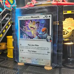Team Rocket's Meowth Promo Cosmos Holo Destined Rivals Pokemon TCG 149/182 SV10 - Image 2