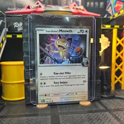 Team Rocket's Meowth Promo Cosmos Holo Destined Rivals Pokemon TCG 149/182 SV10 - Image 3
