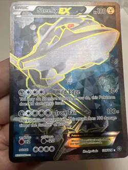 MP+ Steelix EX 108/114 Full Art Holofoil XY Steam Siege AUTHENTIC Pokemon Card - Image 2