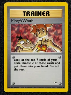 Misty's Wrath 114/132 Gym Heroes Series Uncommon Pokemon TRAINER Card 2000 NM - Image 1