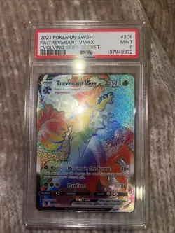 2021 POKEMON SWORD & SHIELD EVOLVING SKIES SECRET FULL ART/TREVENANT VMAX PSA 9 - Image 1
