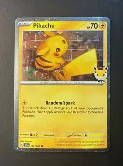 Pikachu 051/162 Pokemon Day 2026 Promo (Stamped Cosmo Holo) - Pokemon NM - Image 1