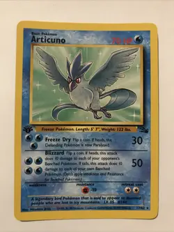 Articuno First Edition Non-Holo Rare Card - 1999 Pokemon Fossil - Image 1