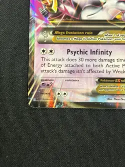 M Mewtwo EX 64/162 XY Breakthrough Heavily Played Pokemon Card - Image 3