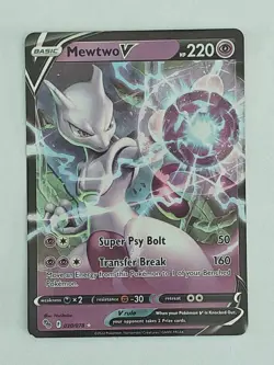 Mewtwo V 030/078 Pokemon Pokemon GO Rare V Near Mint Card LP - Image 1