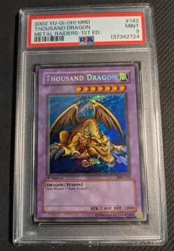 Yugioh Thousand Dragon MRD-143 1st Edition Secret Rare PSA 9 Mint! - Image 1