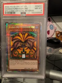 PSA 8 Exodia The Forbidden One BLCR-EN101 Starlight Rare 1st Edition 2022 YUGIOH - Image 1