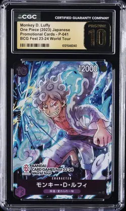 2023 ONE PIECE JPN BCG FEST 23-24 WORLD TOUR MONKEY D. LUFFY CGC 10 PRISTINE - Image 1
