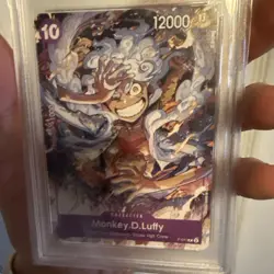 PSA 10 2024 ONE PIECE ST18 EN MONKEY D LUFFY P-041 GEAR 5 ENGLISH PURPLE - Image 3