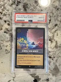 Disney Lorcana First Chapter A Whole New World #195 PSA 10 - Image 1