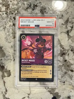 Disney Lorcana First Chapter Mickey Mouse #51 Wayward Sorcerer PSA 10 - Image 1