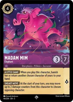 Disney Lorcana TCG - Shimmering Skies - Madam Mim - Elephant 44/204 - Image 1
