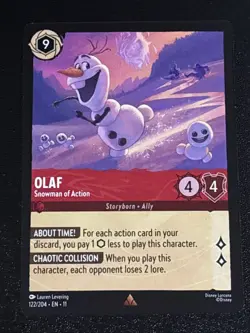 Disney Lorcana Winterspell Olaf - Snowman of Action 122/204 NM Rare - Image 1