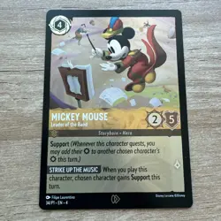 Mickey Mouse Leader of The Band 34/P1 - League Promo FOIL - Disney Lorcana - Image 1