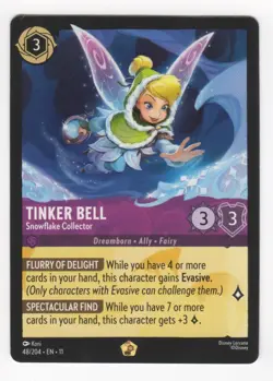 Disney Lorcana Winterspell TINKER BELL Snowflake Collector Legendary #48/204 - Image 1
