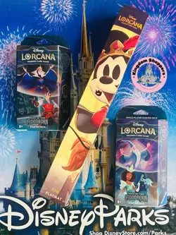 2026 Disney Parks Lorcana Parks Exclusive Mickey & Minnie Foil Playmat & Bonus - Image 1