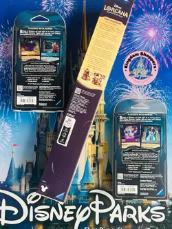 2026 Disney Parks Lorcana Parks Exclusive Mickey & Minnie Foil Playmat & Bonus - Image 2