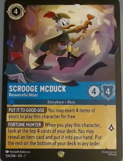 Disney Lorcana Archazia's Island EN-7 Scrooge McDuck 154/204 Regular - Image 1