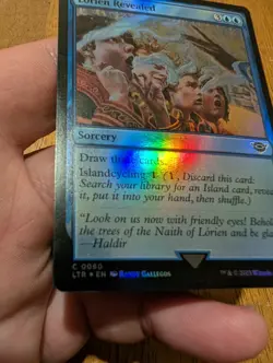 Magic: The Gathering Lorien Revealed Common Sorcery Foil Blue LOTR 2023 Gallegos - Image 5