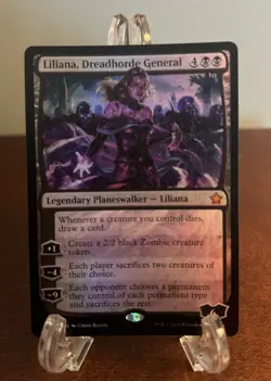 MTG Liliana, Dreadhorde General Foil Foundations FDN NM Magic The Gathering #176 - Image 1
