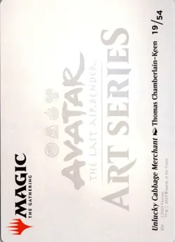 Unlucky Cabbage Merchant Art Card S Art Series: Avatar: The Last Airbender 19 NM - Image 2