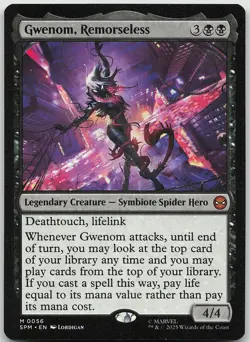 Gwenom, Remorseless 56 Mythic Marvel's Spider-Man NM MTG - Image 1