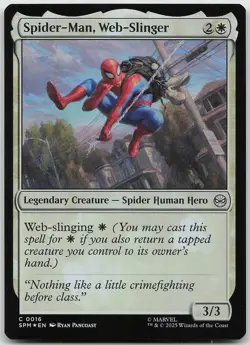 Spider-Man, Web-Slinger FOIL 16 Common Marvel's Spider-Man NM MTG - Image 1