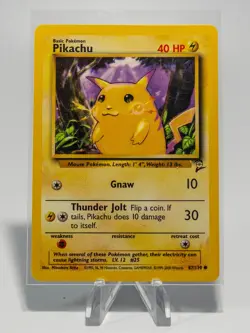 1999-2000 Pokemon Card Common Base Set 2 Vintage WOTC #87 Pikachu MP - Image 1