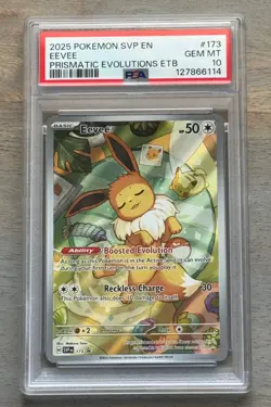 Eevee Black Star Promo ETB PSA 10 GEM MT 2025 Pokemon Prismatic Evolutions #173 - Image 1