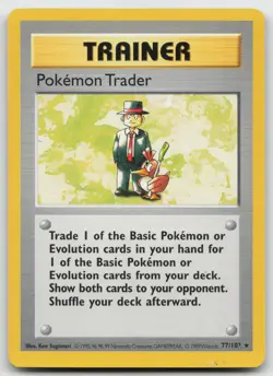 Pokemon Trader Rare Normal Base Set (Shadowless) 77/102 VLP - Image 1
