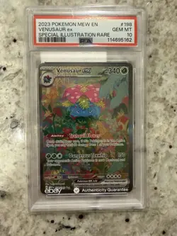 Pokemon TCG Venusaur EX Card Scarlet & Violet 151 Series PSA 10 Gem MT - Image 1