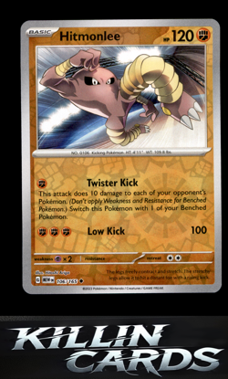 Reverse Holofoil Hitmonlee 106/165 Pokemon Uncommon SV: Scarlet & Violet 151 Car - Image 1
