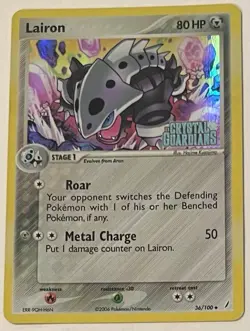 Pokemon Lairon 36/100 Crystal Guardians Reverse Holo Stamped Card - Image 1