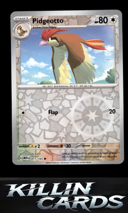 Reverse Holofoil Pidgeotto 017/165 Pokemon Common SV: Scarlet & Violet 151 Card - Image 1