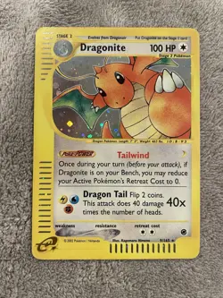 Pokemon Dragonite 9/165 Expedition Base Set Holo Rare - Image 1