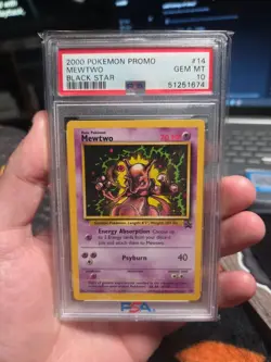 2000 POKEMON PROMO BLACK STAR #14 MEWTWO PSA 10 - Image 1