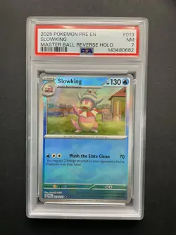 Slowking 019 PSA 7 2025 Pokemon Master Ball Reverse Holo PRE EN - Image 1