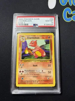 2000 Pokemon Base Set 2 Charmeleon 35/130 PSA 10 - Image 1