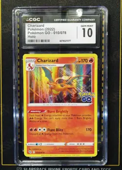 2022 POKEMON GO #010 CHARIZARD-HOLO CGC 10 - Image 1