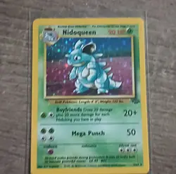 Pokemon TCG Nidoqueen Jungle Unlimited Holo Rare 90 HP Stage 2 Card 7/64 - Image 2