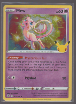 Pokemon TCG Mew 011/025 Celebrations Holo - Image 1