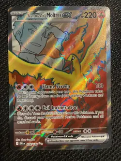 Pokemon TCG Team Rockets Moltres EX Destined Rivals 208/182 NearMint Condition - Image 1