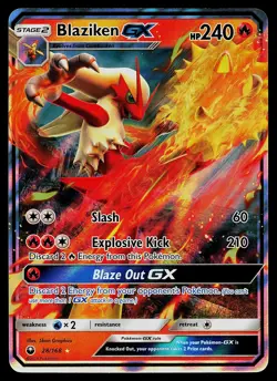 Pokemon Card - Blaziken GX Celestial Storm 28/168 Ultra Rare - Image 1