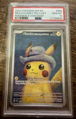 PSA 10 Pikachu with Grey Felt Hat Van Gogh 085 Pokemon English 2023 GEM MINT - Image 1