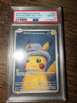 PSA 10 Pikachu with Grey Felt Hat Van Gogh 085 Pokemon English 2023 GEM MINT - Image 2